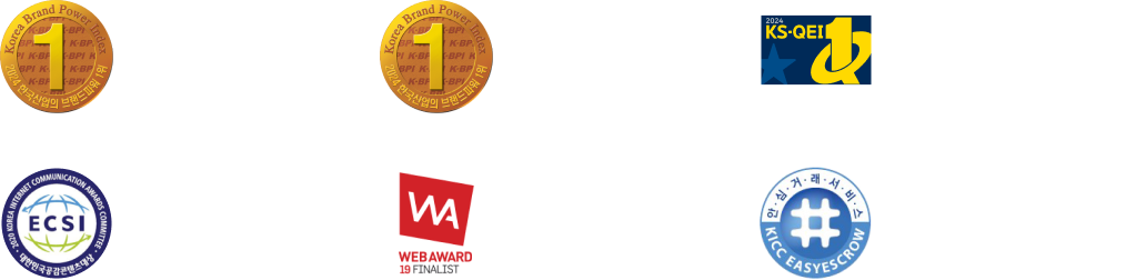 한국산업의 브랜드 파워 승용차타이어 부문 22년 연속 1위/한국산업의 브랜드 파워 타이어전문점 부문 16년 연속 1위/한국품질만족지수 자동차용타이어 부문 16년 연속 1위/대한민국 공감컨텐츠 대상 캠페인 부문 수상 19년 연속 1위/웹어워드 코리아 2019 모바일웹 고객 서비스분야 최우수상/Bluewalnut 구매안전(에스크로) 서비스